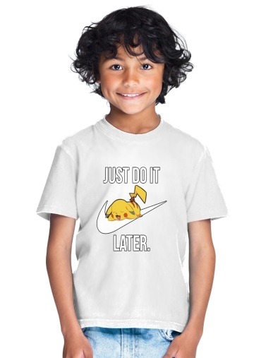  Nike Parody Just Do it Later X Pikachu para Camiseta de los niños