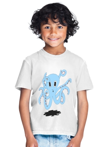  octopus Blue cartoon para Camiseta de los niños