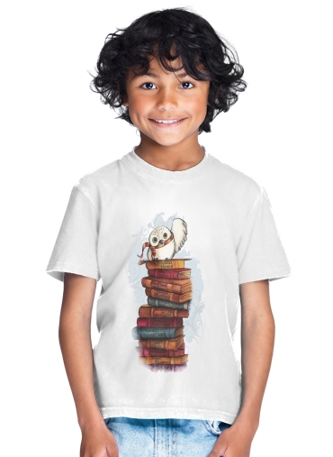  Owl and Books para Camiseta de los niños