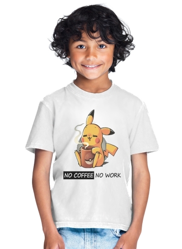  Pikachu Coffee Addict para Camiseta de los niños