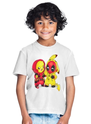  Pikachu x Deadpool para Camiseta de los niños