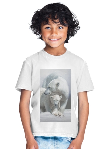  Polar bear family para Camiseta de los niños