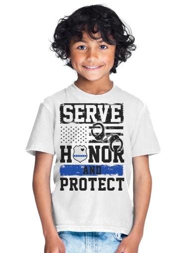  Police Serve Honor Protect para Camiseta de los niños
