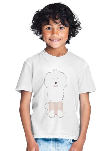  Poodle White para Camiseta de los niños