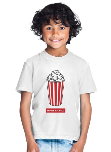  Popcorn movie and chill para Camiseta de los niños