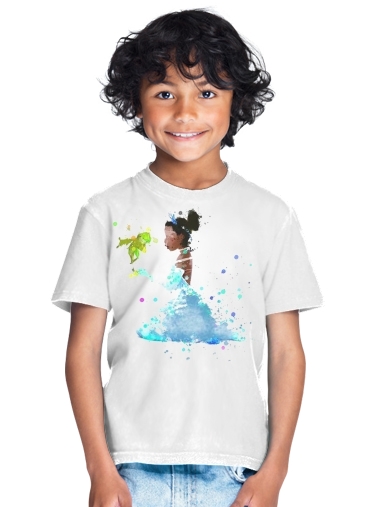  Princess Tiana Watercolor Art para Camiseta de los niños