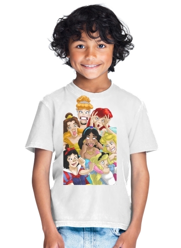  Princesa sonriendo mueca para Camiseta de los niños