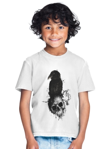  Raven and Skull para Camiseta de los niños