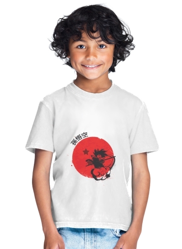  Red Sun Young Monkey para Camiseta de los niños