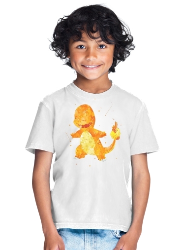  Salameche Watercolor para Camiseta de los niños
