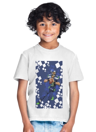  Seattle Seahawks: QB 3 - Russell Wilson para Camiseta de los niños