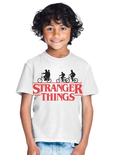  Stranger Things by bike para Camiseta de los niños
