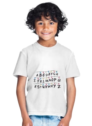  Stranger Things Lampion Alphabet Inspiration para Camiseta de los niños