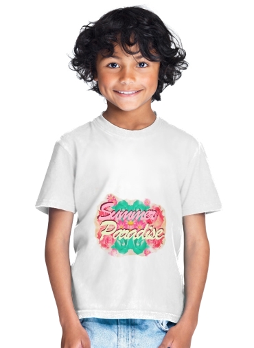  summer paradise para Camiseta de los niños