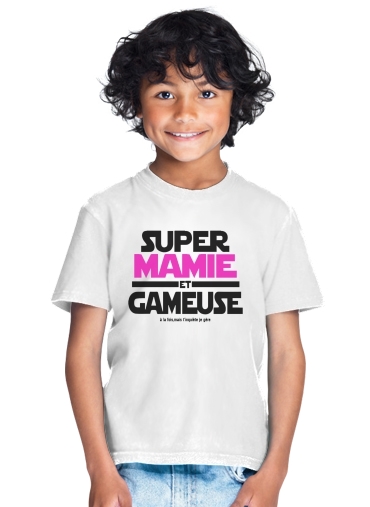 Super mamie et gameuse para Camiseta de los niños