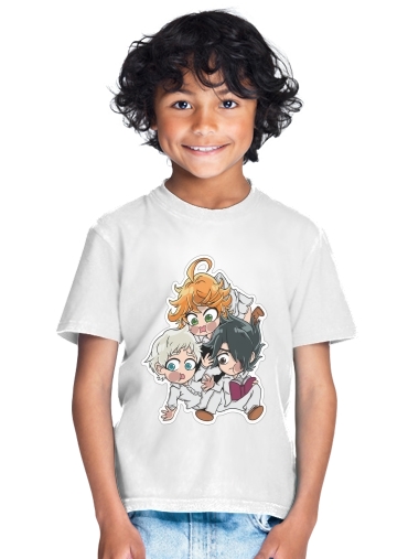  The Promised Neverland - Emma, Ray, Norman Chibi para Camiseta de los niños