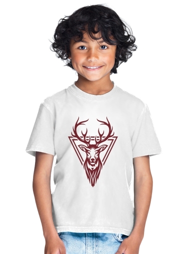  Vintage deer hunter logo para Camiseta de los niños