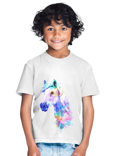  watercolor horse para Camiseta de los niños