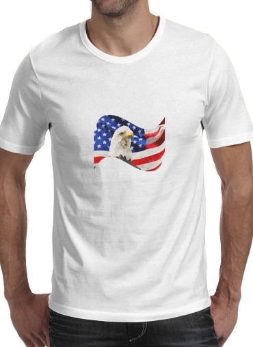  American Eagle and Flag para Camisetas hombre