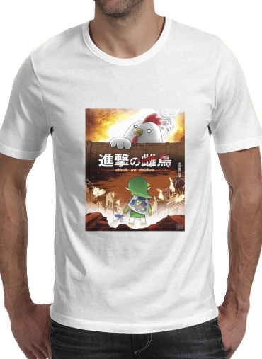  Attack On Chicken para Camisetas hombre