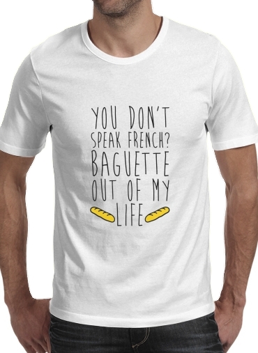 negro- Baguette out of my life para Camisetas hombre