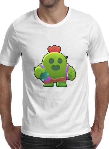 negro- Brawl Stars Spike Cactus para Camisetas hombre