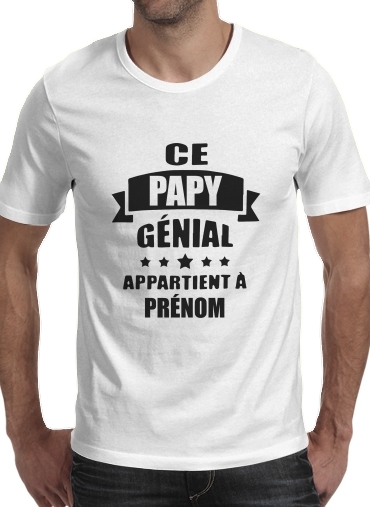  Ce papy genial appartient a prenom para Camisetas hombre