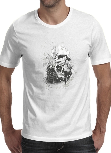 negro- Dark Gothic Skull para Camisetas hombre