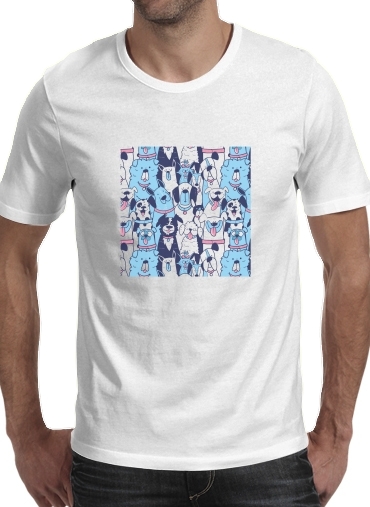  Dogs seamless pattern para Camisetas hombre
