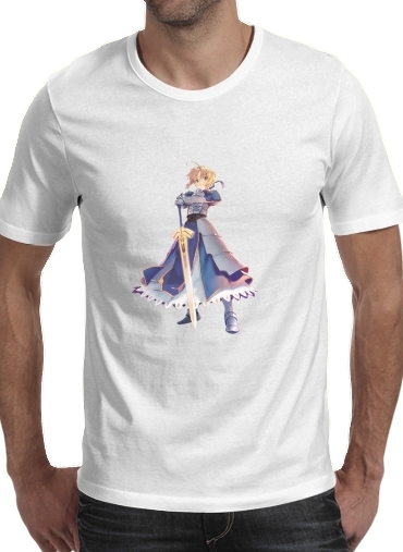 negro- Fate Zero Fate stay Night Saber King Of Knights para Camisetas hombre