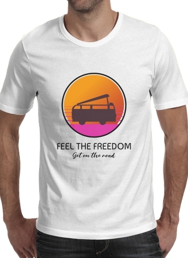  Feel The freedom on the road para Camisetas hombre