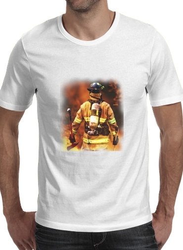 negro- Firefighter - bombero para Camisetas hombre