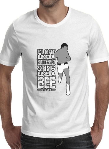 negro- Float like a butterfly Sting like a bee para Camisetas hombre