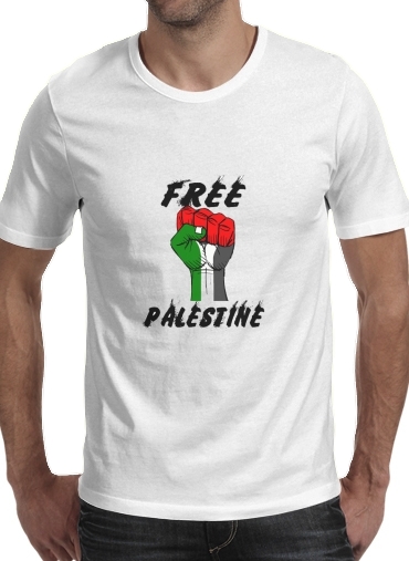 negro- Free Palestine para Camisetas hombre