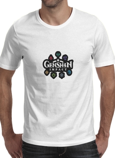  Genshin impact elements para Camisetas hombre