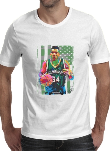  Giannis Antetokounmpo grec Freak Bucks basket-ball para Camisetas hombre