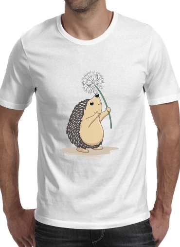  Hedgehog play dandelion para Camisetas hombre