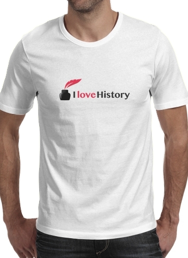 negro- I love History para Camisetas hombre
