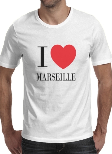 negro- I love Marseille para Camisetas hombre