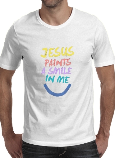  Jesus paints a smile in me Bible para Camisetas hombre