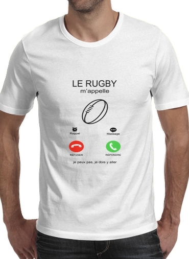 negro- Le rugby mappelle para Camisetas hombre