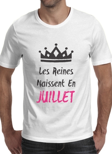  Les reines naissent en Juillet para Camisetas hombre