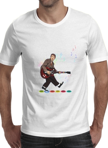  Marty McFly plays Guitar Hero para Camisetas hombre