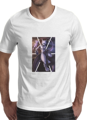  Mew And Mewtwo Fanart para Camisetas hombre