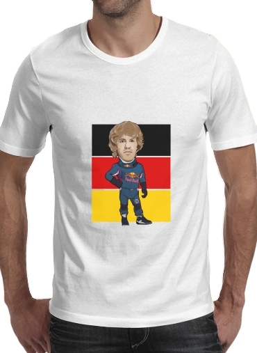  MiniRacers: Sebastian Vettel - Red Bull Racing Team para Camisetas hombre