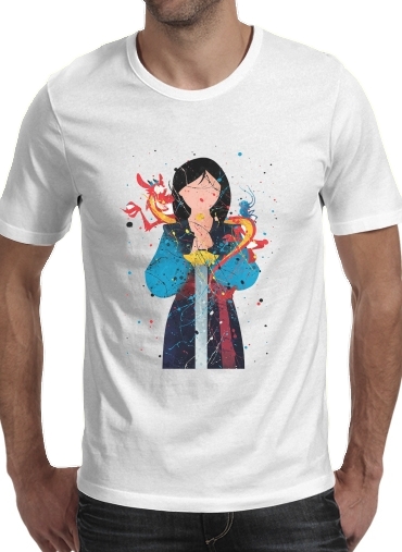  Mulan Princess Watercolor Decor para Camisetas hombre