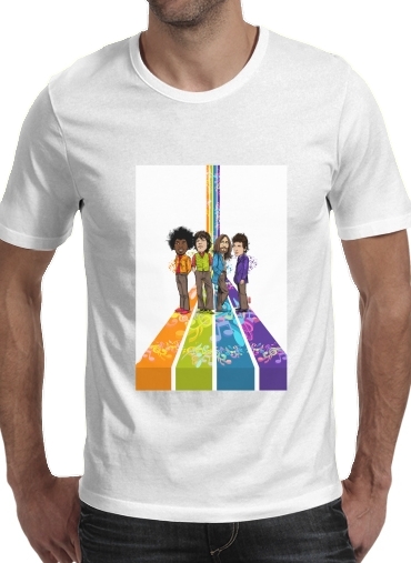  Music Legends: Lennon, Jagger, Dylan & Hendrix para Camisetas hombre
