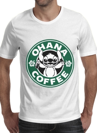 negro- Ohana Coffee para Camisetas hombre