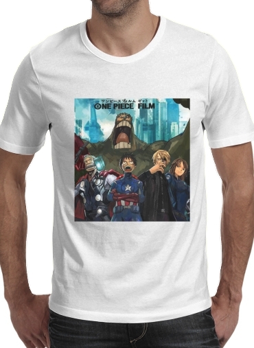  One Piece Mashup Avengers para Camisetas hombre