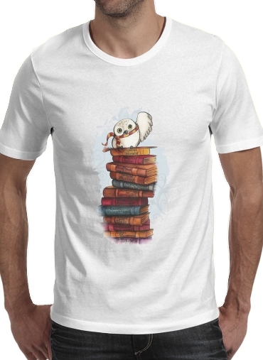  Owl and Books para Camisetas hombre